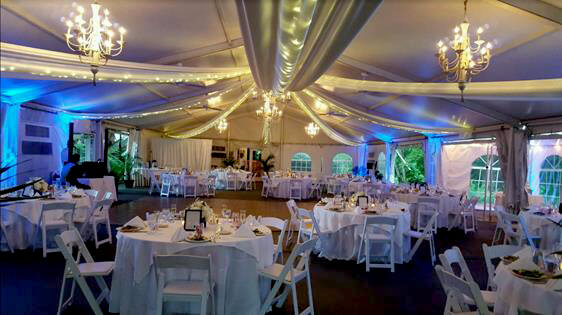 Wedding Catering setup inside tent beautiful