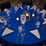 Catering Wedding in Hall Table Setup Blue