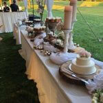 Catered Wedding table setup desserts