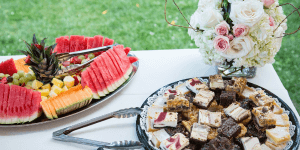 Catering | Dessert Setup BBQ Catering Wedding Menu Fruits and Desserts